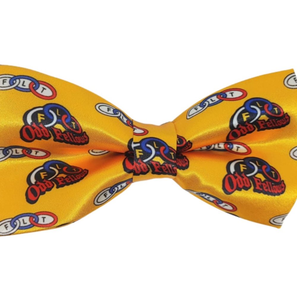 New! Odd Fellows bow tie, Mens ! Gold Odd Fellows tie ,Odd Fellows or Odd-fellow
